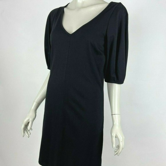 Anthropologie Velvet V-Neck Balloon Sleeve‎ Dress - Picture 9 of 12